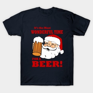 Most Wonderful Time for a Beer Funny Christmas T-Shirt